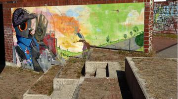 Weiße Rose Graffiti